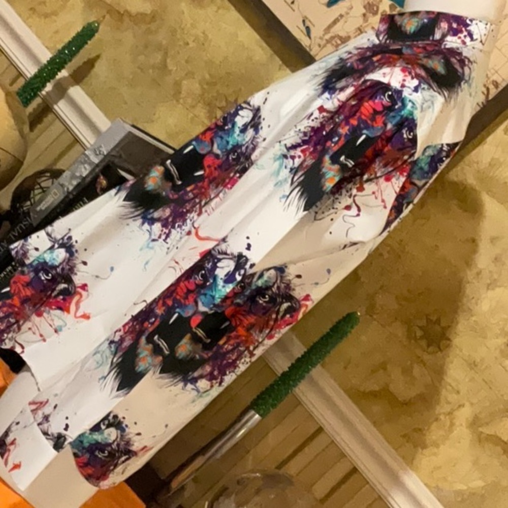 Men's Multicolor Graphic Shirt. NWT. 2XL. Italian Digital Fabric. - Picture 5 of 12